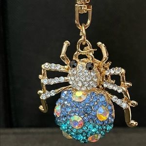 Spider Jeweled Keychain Decor